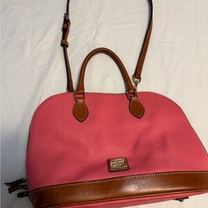 Dooney & Bourke Pink and Brown Satchel